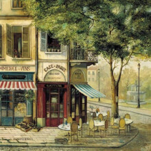 Pimpernel Parisian scene Coasters - set of 6