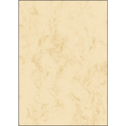 Sigel DP397 Marbled Writing Paper A4 beige, 200 gsm double sided (50 sheets)