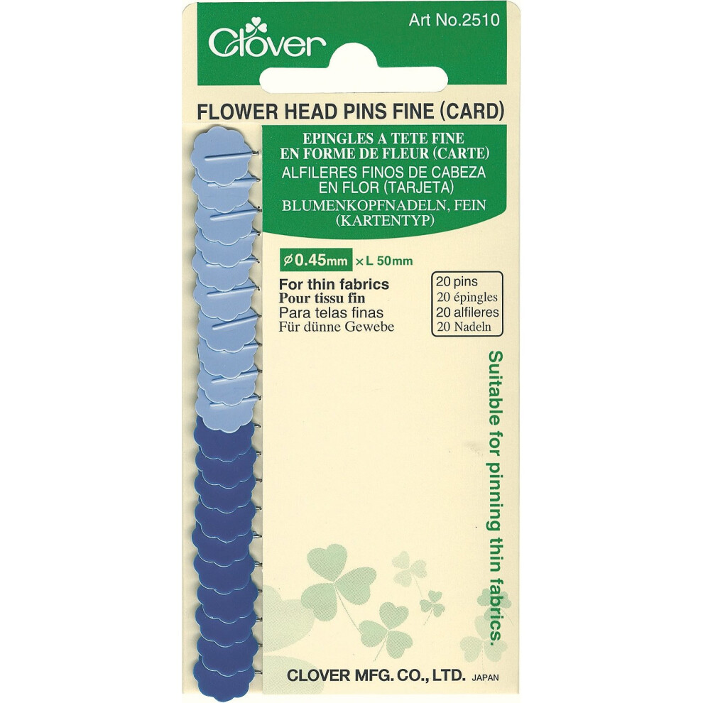 Clover Flower Head Pins Fine Card