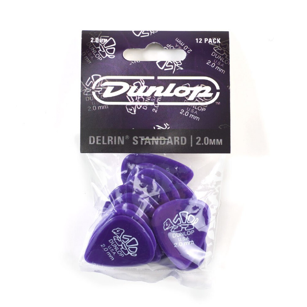 Jim Dunlop 41P2.00 Delrin 500 Stadard 2.00 Gauge Player Pack (Pack of 12)