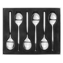 Stellar Tea Spoons, Silver, Set of 6