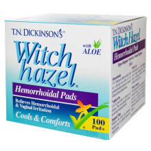 Dickinson Brands, T.N. Dickinson's Hamamelis Hämorrhoiden-Pads mit Aloe, 100 Pads