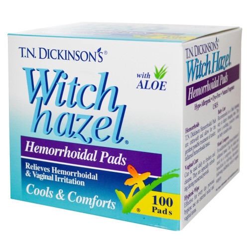 Dickinson's Brand Witch Hazel Hemorrhoidal Pads 100 Count