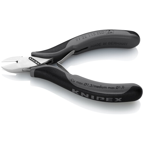 Knipex KNIPEX 77 22 115 ESD Electronics Diagonal Cutter ESD with multi-component grips 115 mm 2