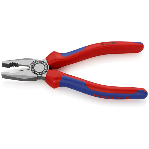 Knipex KNIPEX 03 02 180 Combination Pliers black atramentized with multi-component grips 180 mm 2