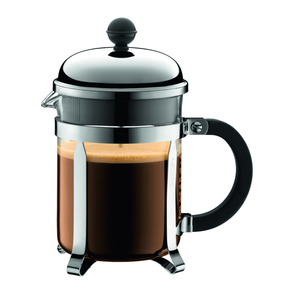 BODUM Chambord 4 Cup French Press Coffee Maker, Chrome, 0.5 l