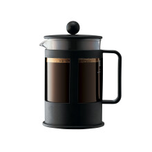BODUM Kenya 4 Cup French Press Coffee Maker, Black, 0.5 l, 17 oz