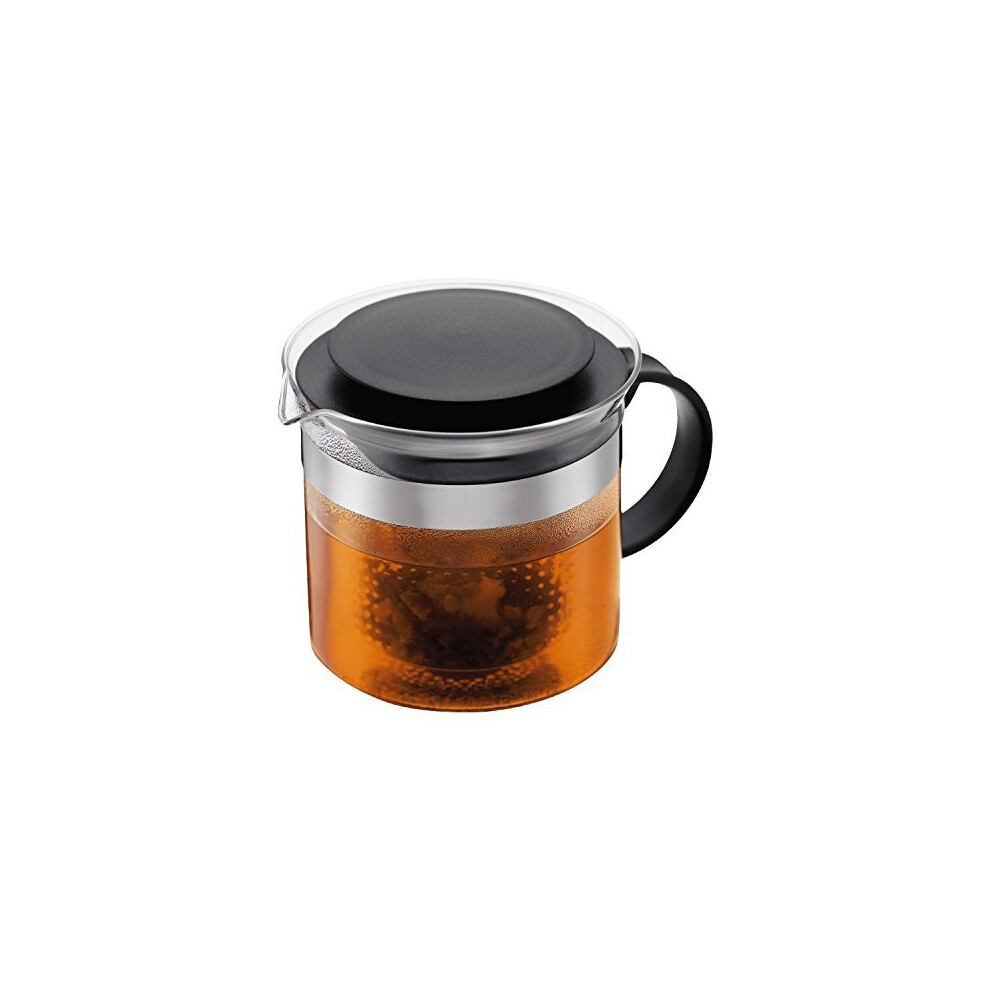 Bodum 1870-01 Bistro Nouveau Tea Maker (Plastic Tea Stainer, Heat-Resistant Glass, 1.5 L/51 Oz) - /Clear Black