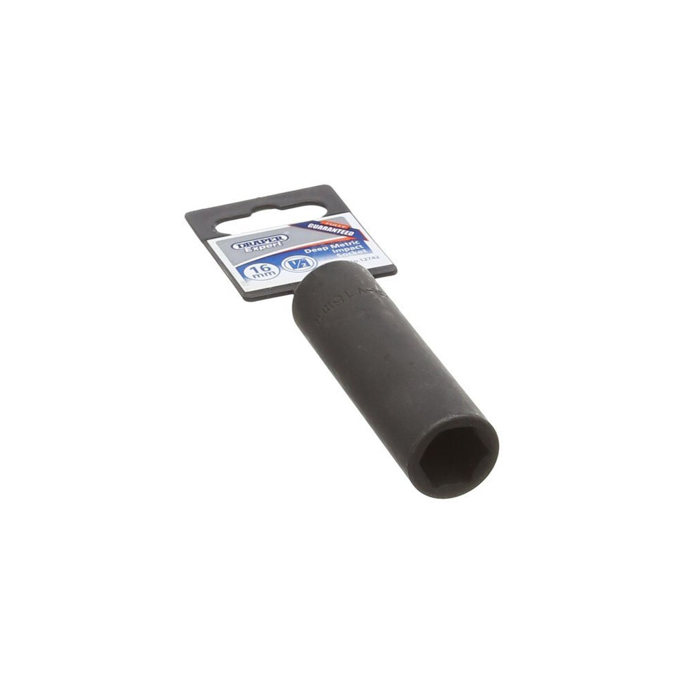 Draper 12742 1/2-Inch Drive 16Mm Deep Impact Socket