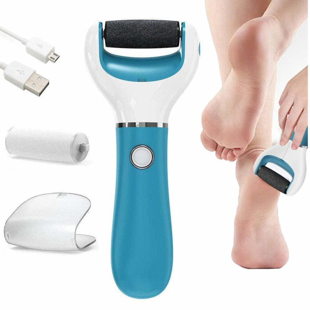 BOMPOW Electric Foot File, Callus and Hard Skin Remover, Pedicure Tools with 2 Rollers and Rechargeable Foot Care Tool for Dry Dead and Cracked...