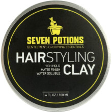 Hair Styling Clay For Men 100ml - Matte Finish - High Hold - Water Based - Natural, Organic, Vegan, Cruelty Free