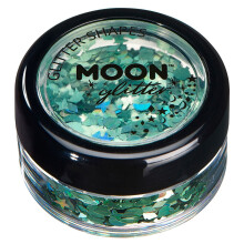 Moon Glitter Holografische Glitter Vormen 100% Cosmetische Glitter voor Gezicht, Lichaam, Nagels, Haar en Lippen - 0.10oz - Groen