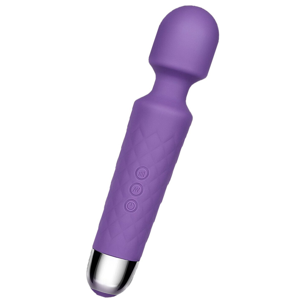 Wireless Wand Massager, Waterproof Handheld Electric Massager Tool, 20 Vibration Patterns & 8 Speed for Women Back Neck Shoulder Massage and...