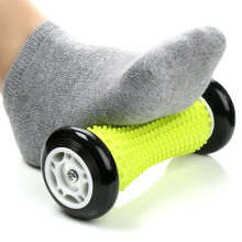 H&S Rouleau de massage pour les pieds, bâton de massage, rouleau d'exercice pour poignets et avant-bras, pour fasciite plantaire - Noir