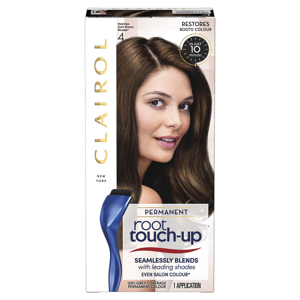 Clairol Root Touch Up Permanent Hair Dye 4 Dark Brown