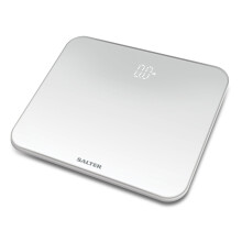 Salter Ghost Bathroom Scales, White LED Digital Electronic Scale for Precise Weighing, Super Clear Toughened Glass Platform, Step-On for Instant...