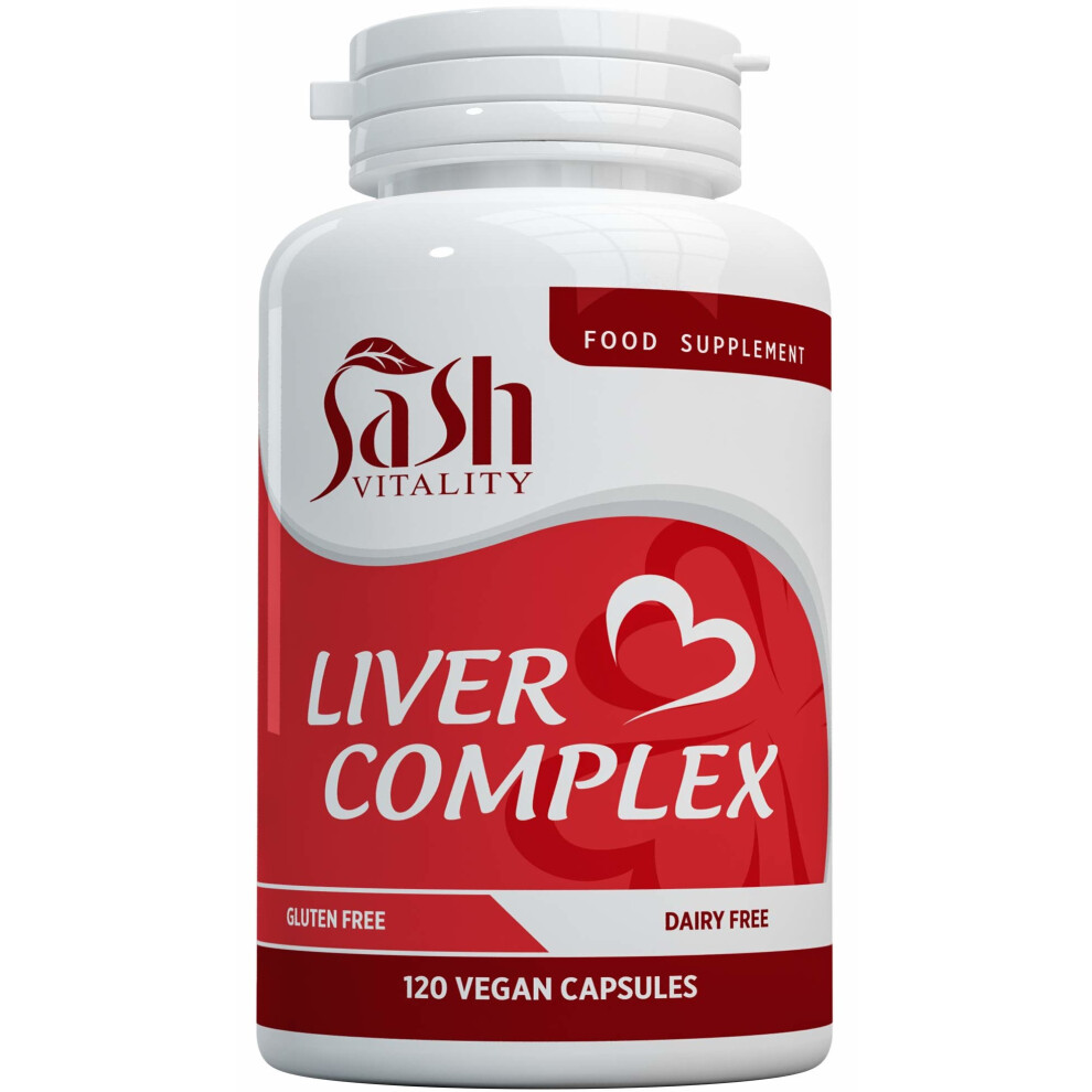 Sash-Vitality Liver Support Capsules High Strength | 13 Essential Ingredients For Healthy Liver Function Inc Turmeric Curcumin, Artichoke, Dandelion, Ginger,...