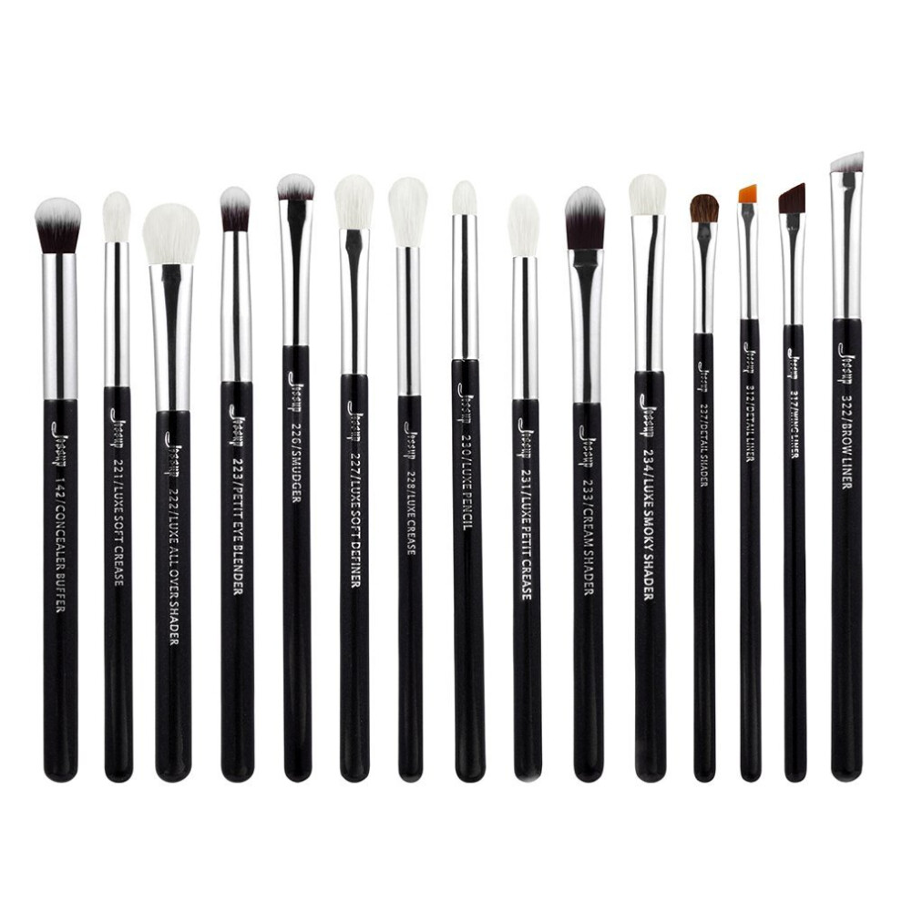 Jessup 15Pcs Professional Makeup Brushes Set Make Up Brush Tools Kit Cosmetics Tools Eye Liner Shader Wood Handle Natural-Synthetic Hair Brushes...