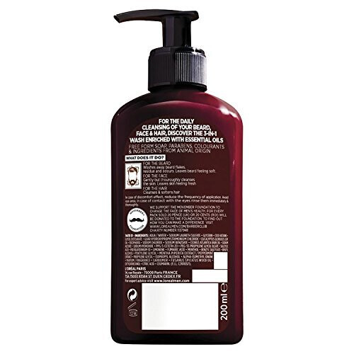 L’Oréal Paris L'Oreal Men Expert Barber Club 3 in 1 detergente per barba, capelli e viso 200 ml 1