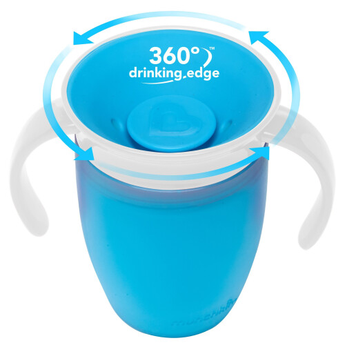 Munchkin Munchkin Miracle 360 Trainer Cup, Green/Blue, 7 Ounce, 2 Count 1