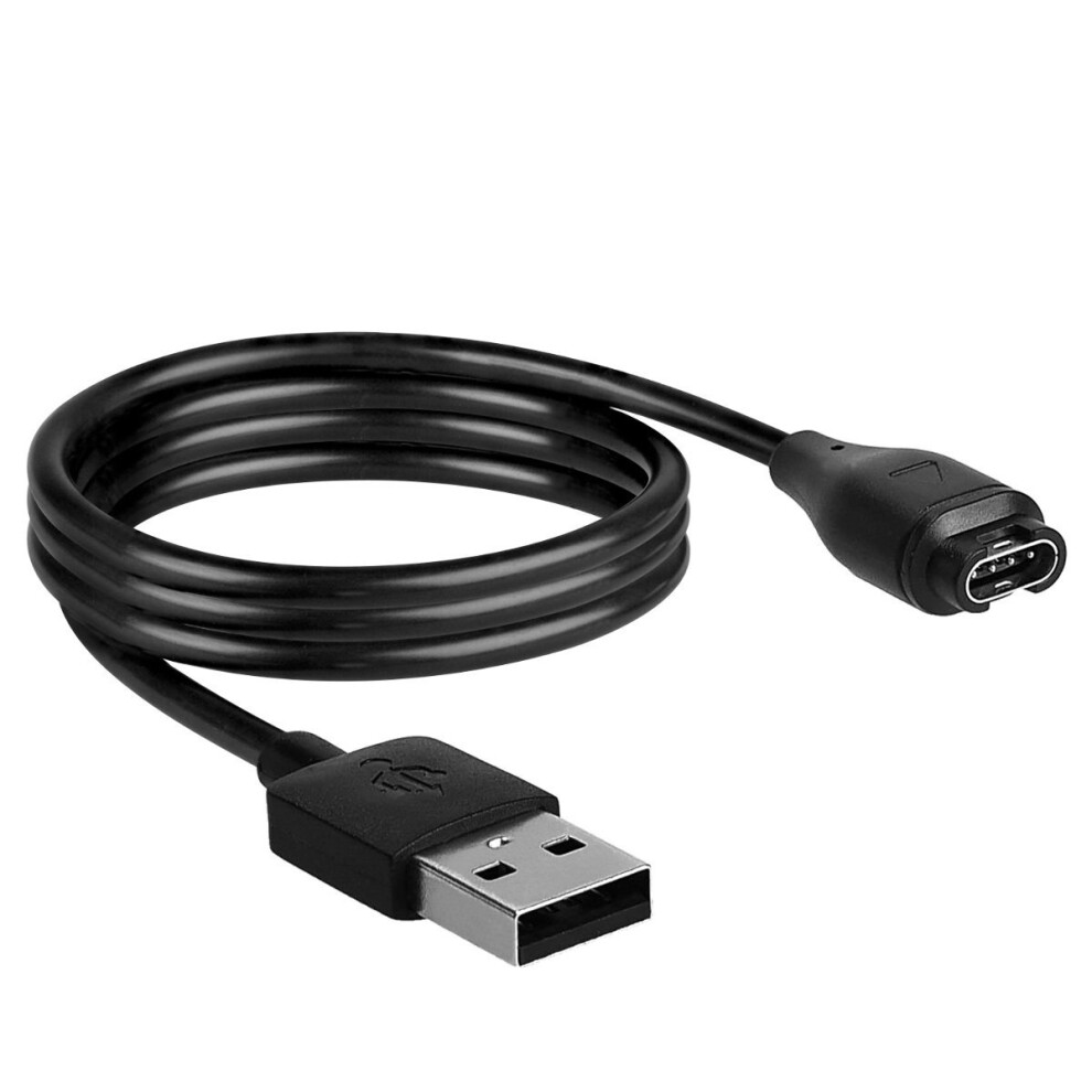 kwmobile USB Charging Cable for Garmin Vivoactive 3 / Vivosport/Fenix 5 and more - Fitness Tracker Replacement Charger Cable - Black