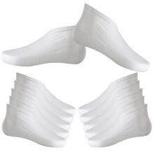 6 Pairs Cotton Moisture Socks Foot Spa Socks Moisturising Socks for Dry Hard Cracked Skin, White