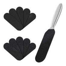 Pedicure Foot File and Callus Remover for Hard Skin Professional, Stainless Steel Foot Rasp File with Ten Free Refill Grits Double-Sided...