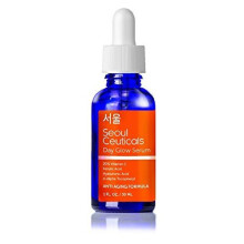Seoul Ceuticals 20% Vitamin C E Ferulic Serum with Hyaluronic Acid – Anti-Aging, Brightening, Pore-Minimizing (1 oz) SC-VCS-AMZPAR-P