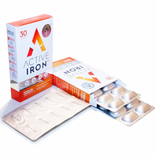 Active Iron | Iron Tablets | Ferrous Iron Sulphate Supplement | Clinically Proven | 1-Month Supply 1