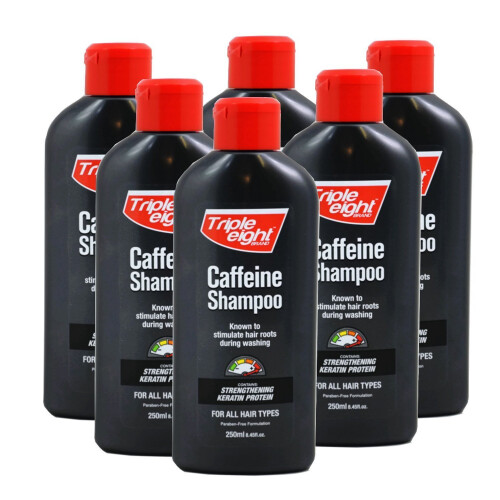 Triple Eight Caffeine Shampoo for All Hair Types 250ml (6 PACK)