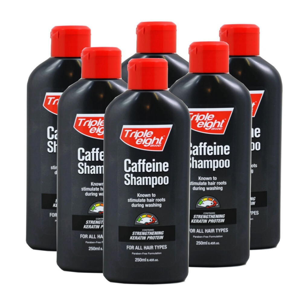 Triple Eight Caffeine Shampoo for All Hair Types 250ml (6 PACK)