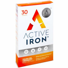 Active Iron | Iron Tablets | Ferrous Iron Sulphate Supplement | Clinically Proven | 1-Month Supply