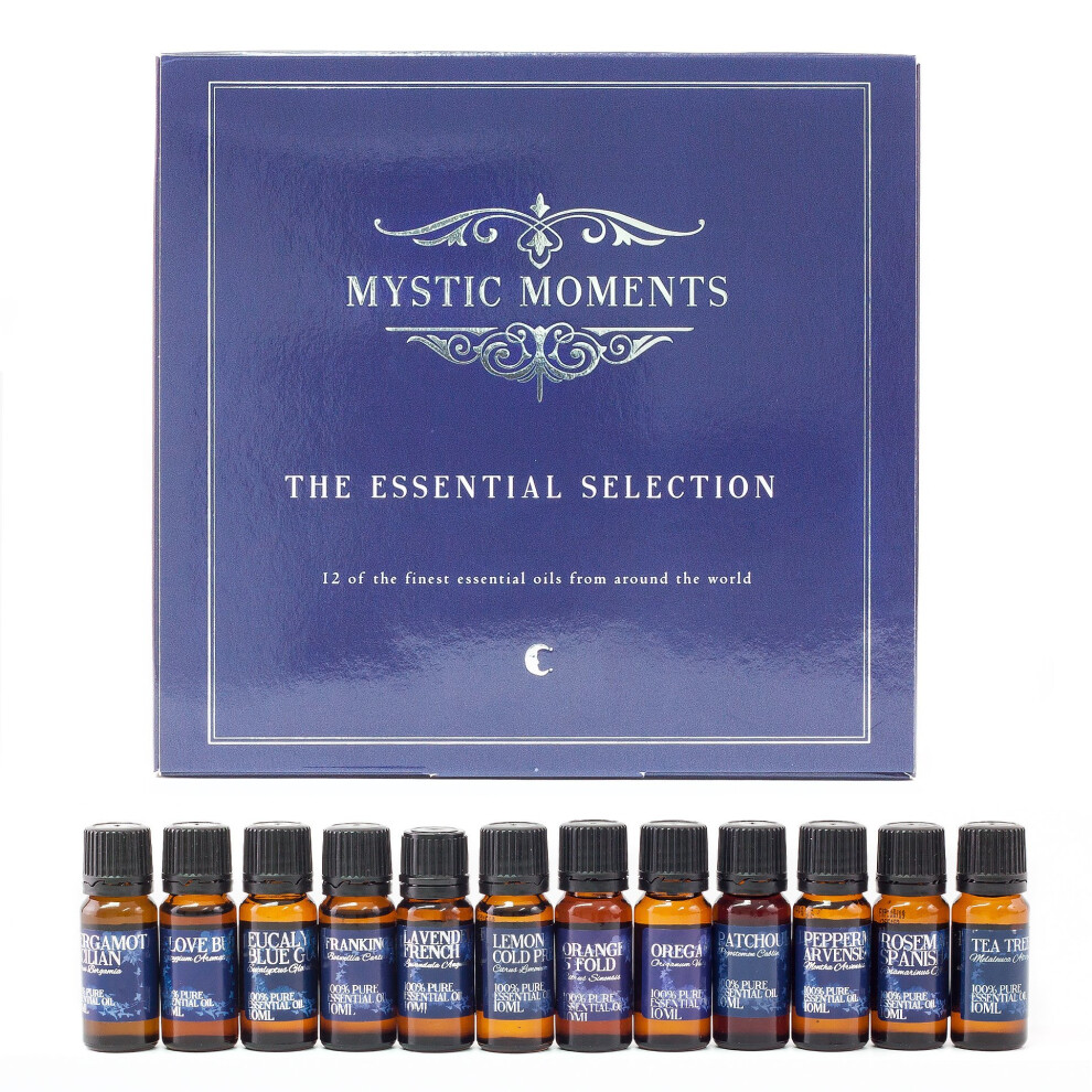 Mystic Moments The Essential Selection | 12 x 10ml 100% Pure Essential Oils