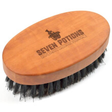 SP0009BBBO: 100% First-Cut Boar Hair Beard Brush in Pear Wood – Firm Bristles Tame & Soften Beard