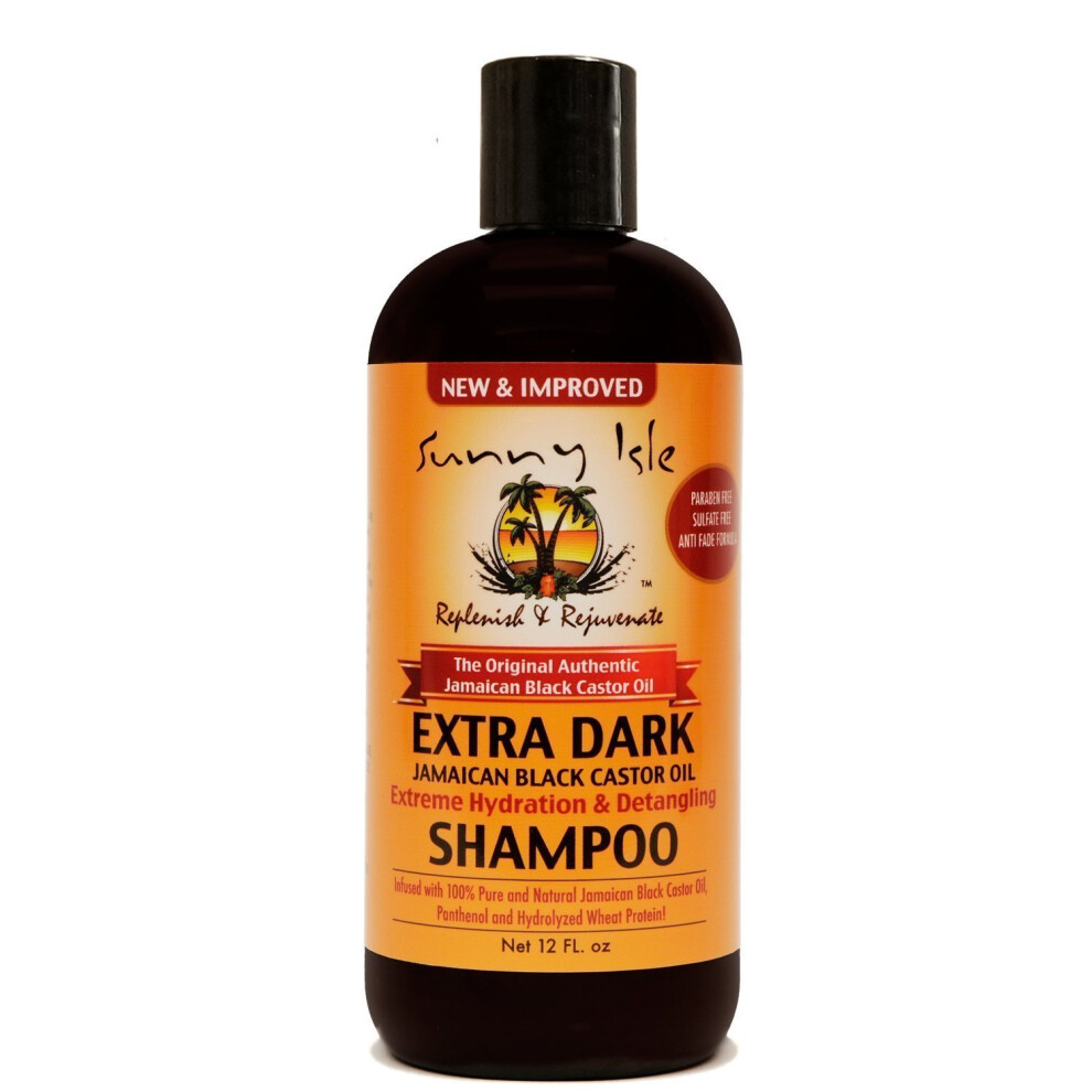 Sunny Isle Extra Dark Jamaican Black Castor Oil Shampoo, 12 Oz