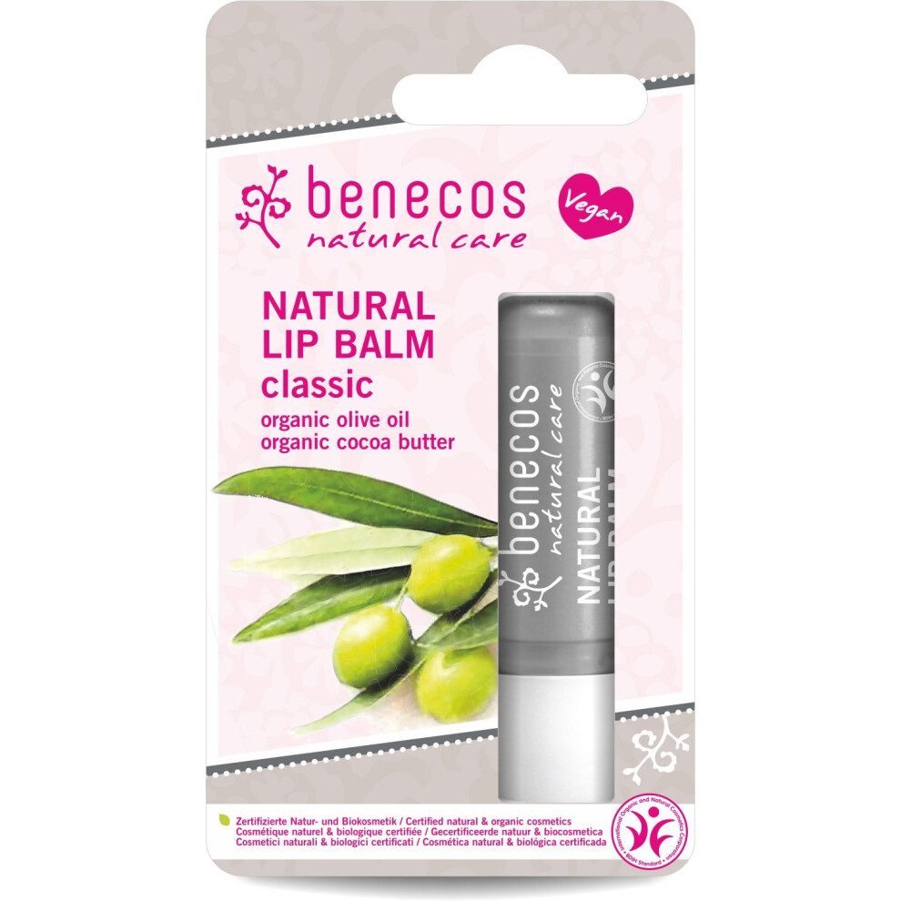 Benecos Natural Lip Balm, Classic, 4.8 G