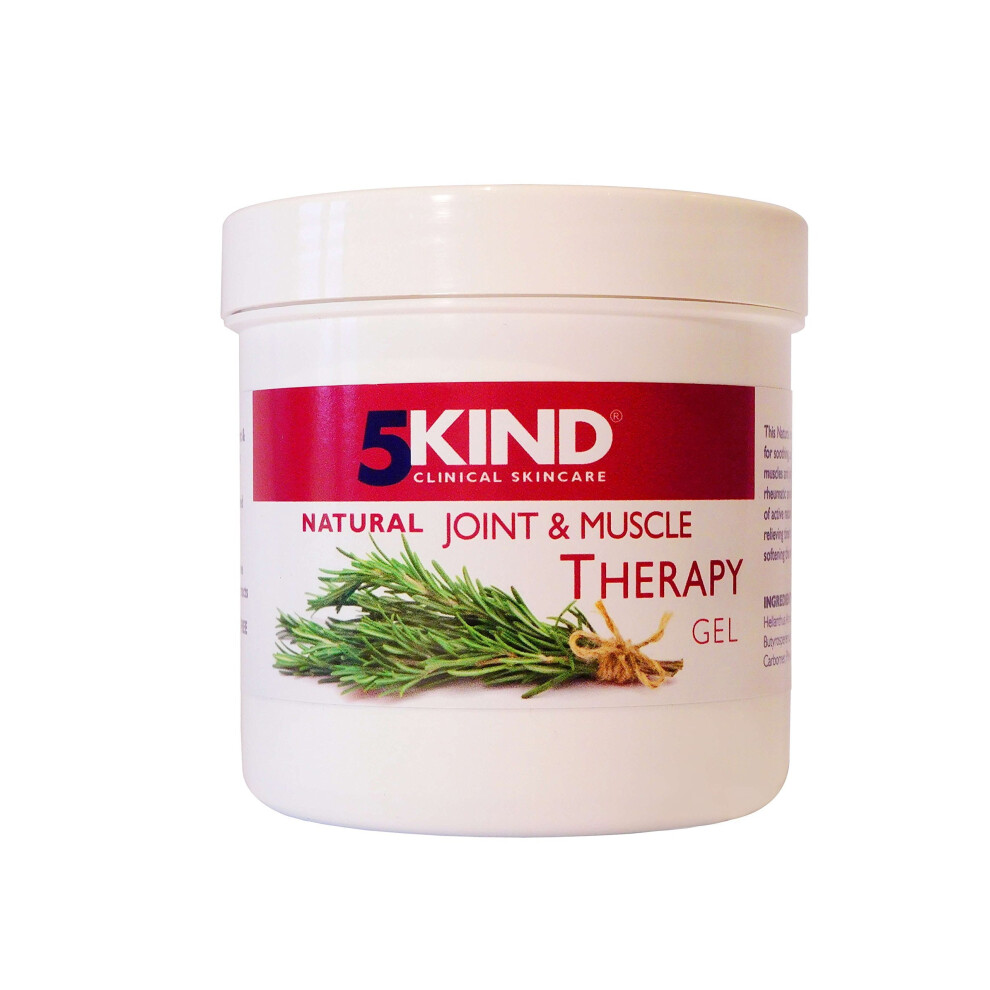 5Kind-Clinical-Skincare Natural Joint And Muscle Therapy Gel By 5Kind Full Of Natural Extracts To Help Soothe Muscle Knee Joint Hand Back -Large 300Ml Tub