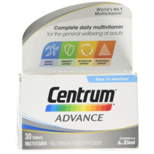 Comprimés multivitaminés CENTRUM ADVANCE, paquet de 30