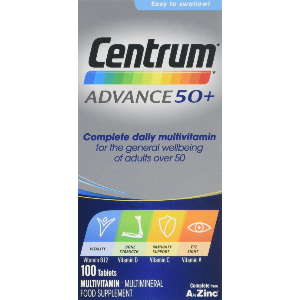 Centrum Advance 50 Plus Multivitamin Tablets, Pack Of 100