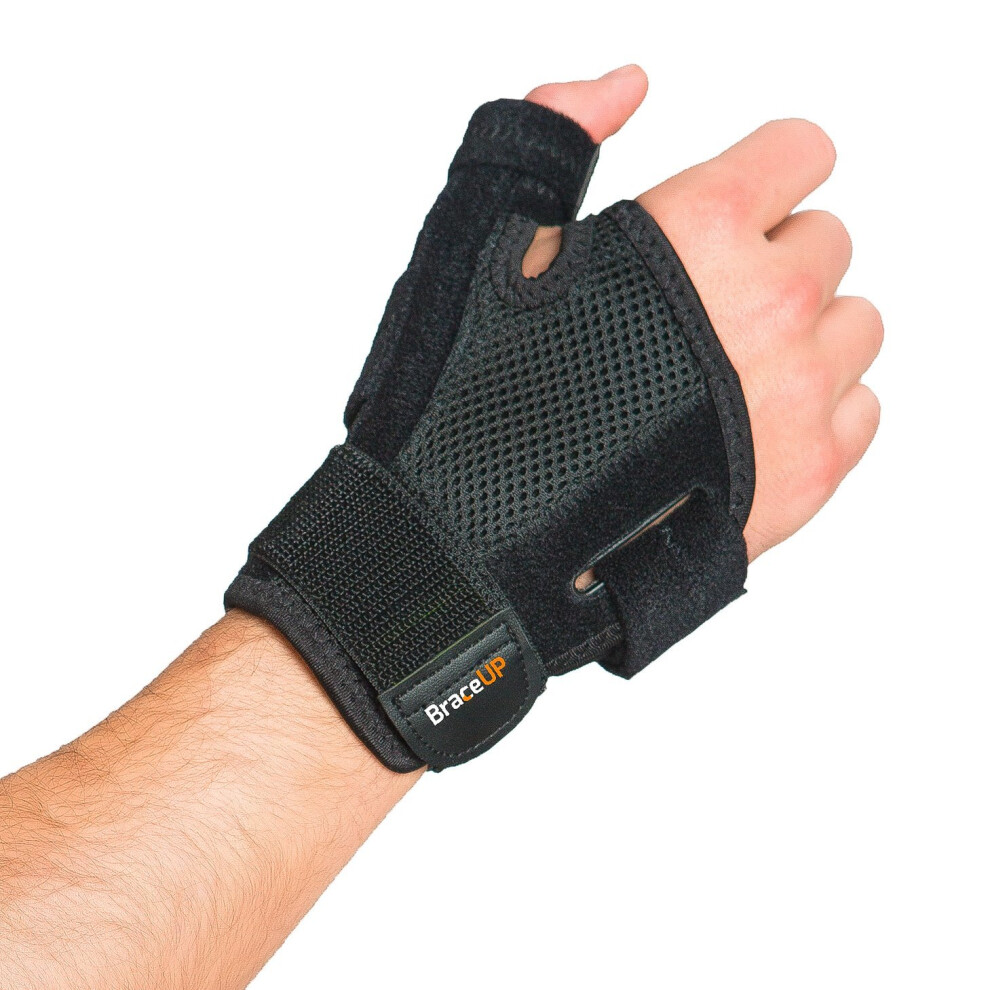 BraceUP Thumb Spica Support Brace with Splints for Arthritis, Carpal Tunnel and Sprains