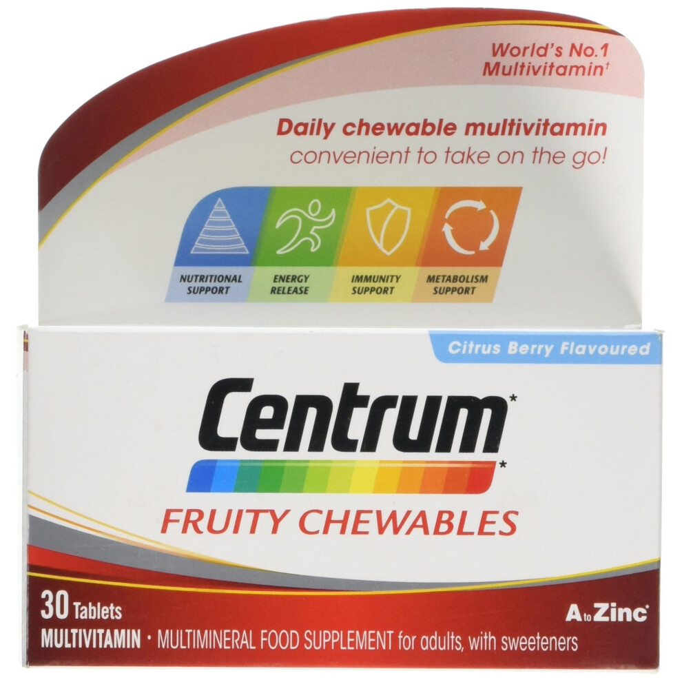 CENTRUM ADVANCE Fresh And Fruit Multivitamin Tablets, Pack Of 30