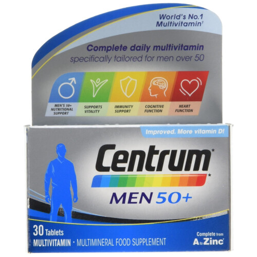 Centrum CENTRUM ADVANCE 50 Plus multivitamintabletter för män, 30-pack