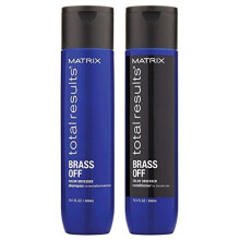 Matrix Total Results Brass Off SHAMPOO And CONDITIONER 300ml Duo Pack | For Neutralizing Brassy Tones And Enhancing Blonde Hair