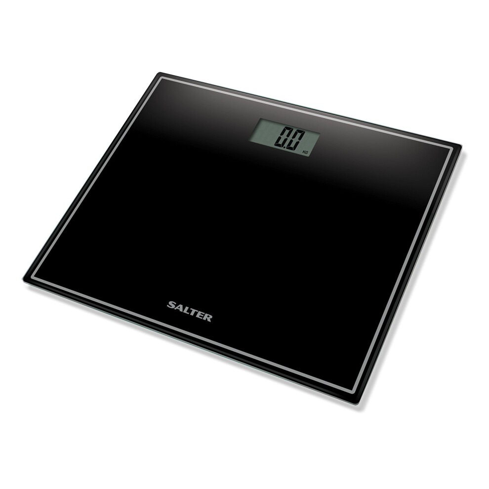 Salter Compact Digital Bathroom Scales - Toughened Glass, Measure Body Weight Metric / Imperial, Easy to Read Digital Display, Instant Precise...