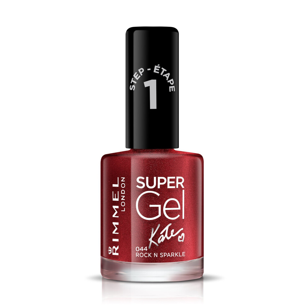 Rimmel London Super Gel Nail Polish Kate's 15thÃÂ Anniversary Collection, 044 Rock N Sparkle, 12 ml