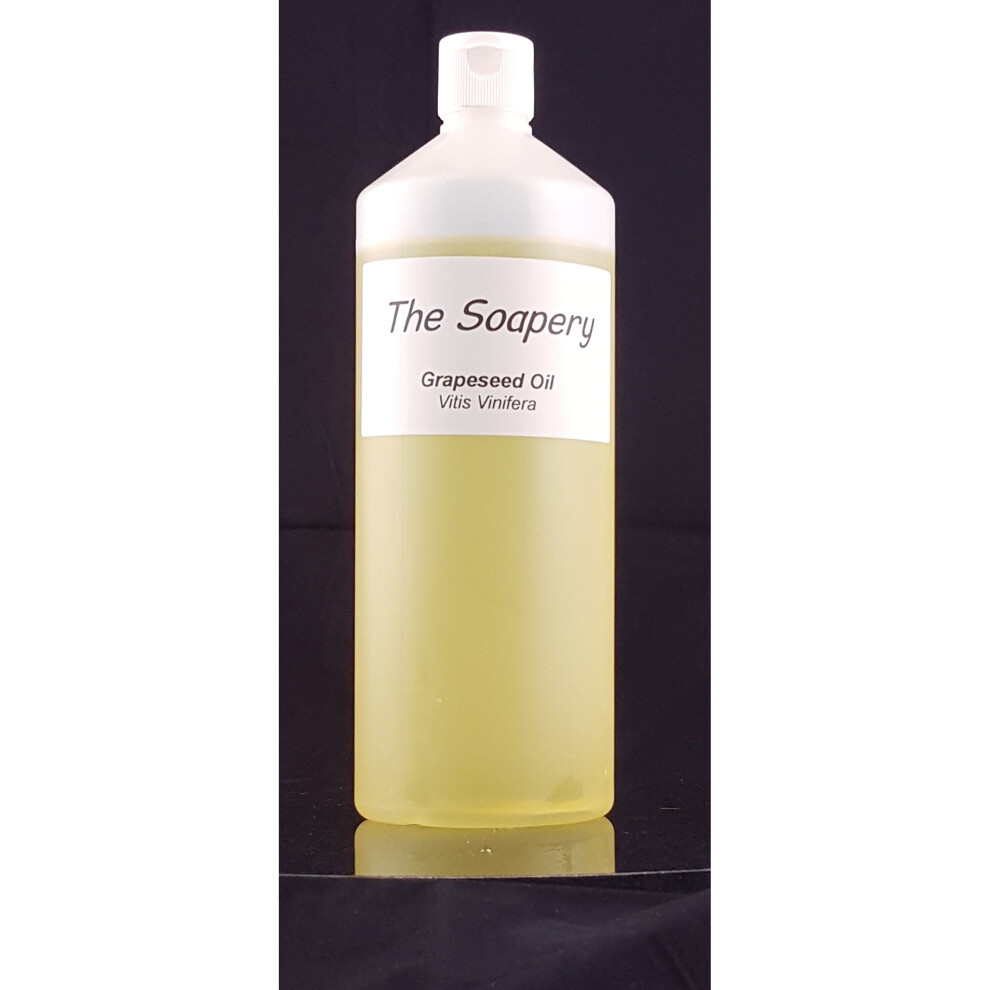 Thesoapery Grapeseed Oil 1 Litre - Cosmetic Grade - Also A Carrier Oil For Massage And Aromatherapy By