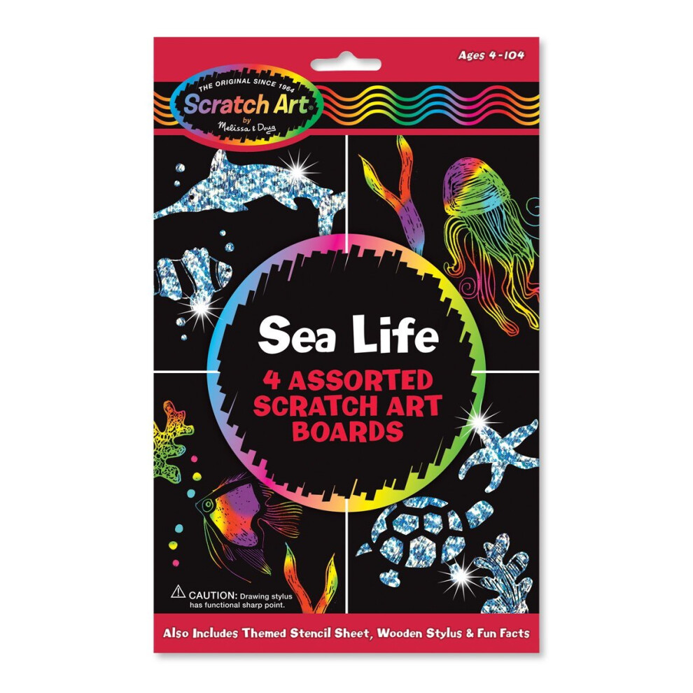 Melissa & Doug Scratch Art Activity Kit - Sea Life