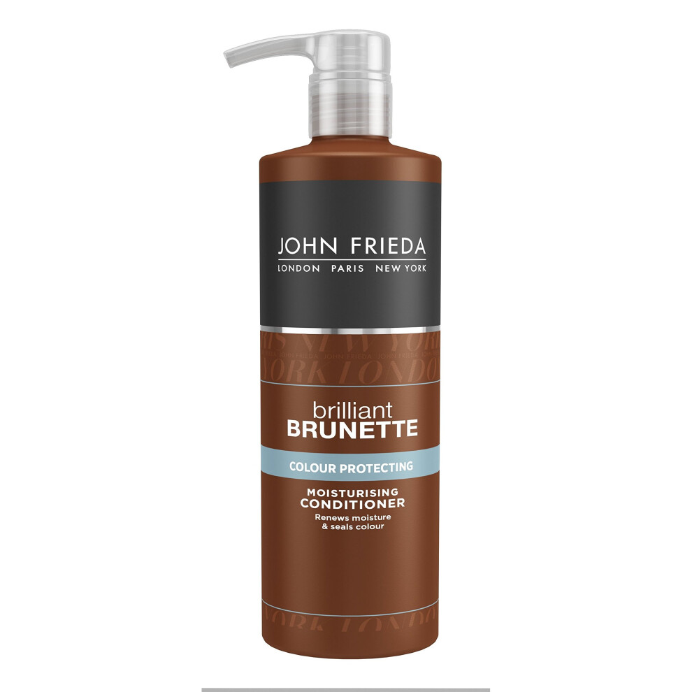 John Frieda Brilliant Brunette Colour Protecting Moisturising Conditioner, 500 ml