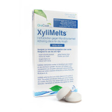 OraCoat XyliMelts - 40 Adhesive Discs Against Dry Mouth and Tooth Decay - Mild Mint Flavour