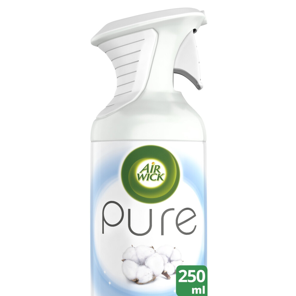 Air Wick Air Freshener, Pure Air Freshener Spray, Soft Cotton, 250 ml, Pack of 6